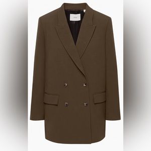 Wilfred CHERRELLE BLAZER in Heather Rich Cocoa from Aritzia